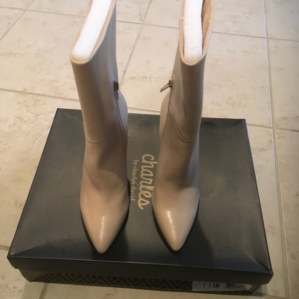 Charles by Charles David Beige Heeled Boots